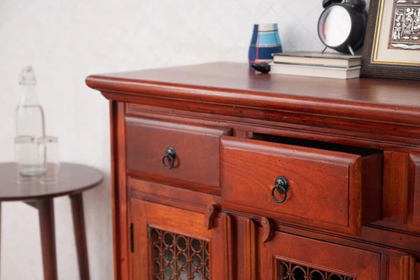 Modern Olive Solid Mango Wood Buffet Sideboard