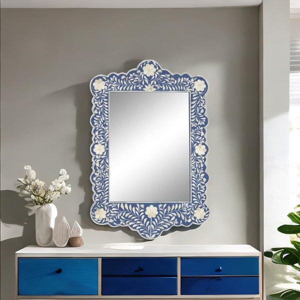 bone inlay wall mirror, inlay wall mirror