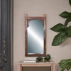 Hand Carved Modern Mango Solid Wood Chocolate-Brown Finish Mirror Frame
