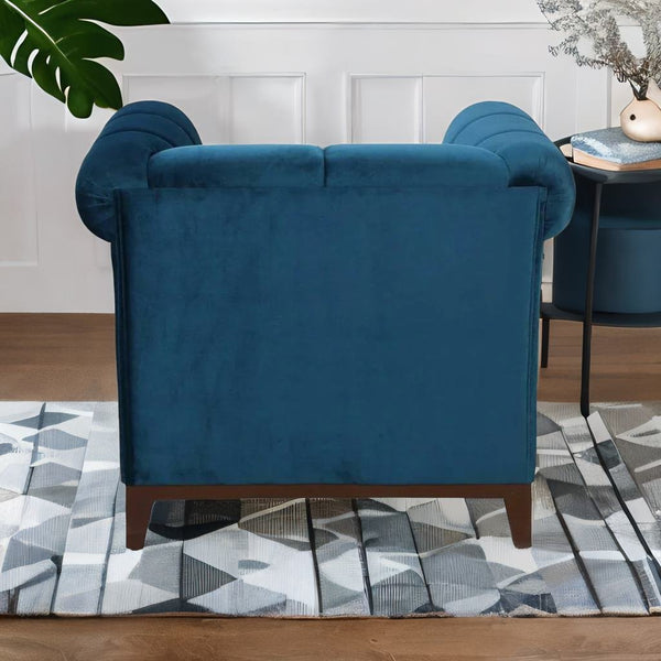 Classic Wood and Fabric Single Sofa Chair ( stylish and functional )