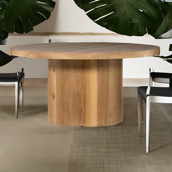 wooden round dining table, wood round dining table