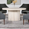 Modern Solid Wood Dining Table In Light White Finish