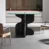 Modern Acacia Solid Wood and Glass Top Dining Table