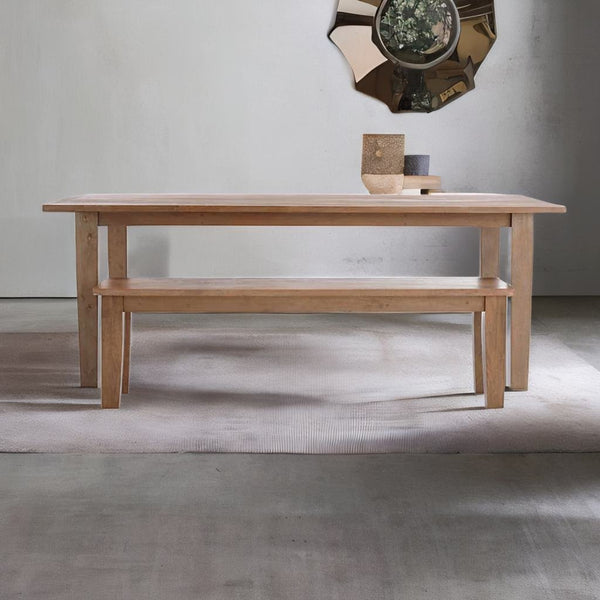 Modern SolidWood Dining Table in Natural Finish