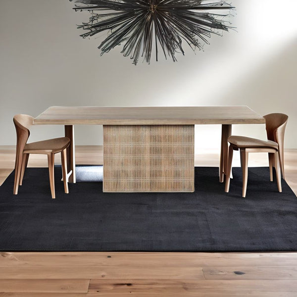Modern SolidWood Dining Table in Natural Finish