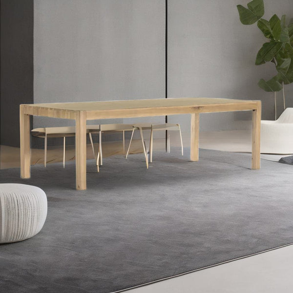 Modern SolidWood Dining Table in Bleach Finish