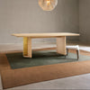 Modern Solid Wood Dining Table In Natural Finish