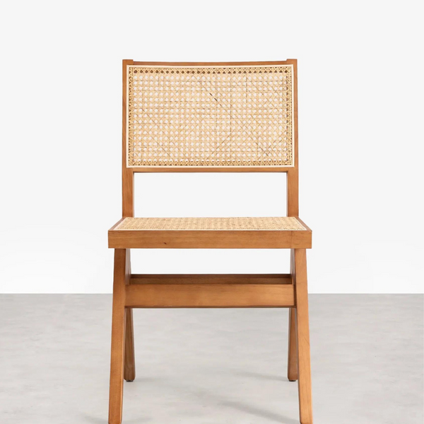 RattanSolid Wood Armless Chair