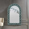 Bone Inlay Mirror Frame Black Geometric Pattren