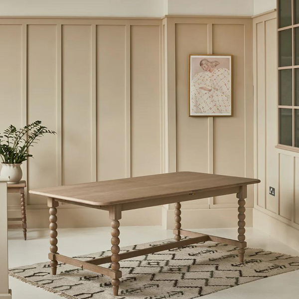 Modern Bobbin 8 Seater Wooden Dining Table