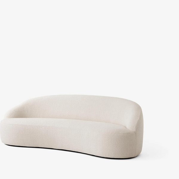 Milano Modern Taupe Boucle Fabric Sofa - 2 Seater