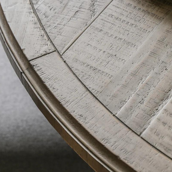 Antalya Modern Solid Wood Round Dining Set With Chairs - 4 Seater, 6 Seater - All Sizes