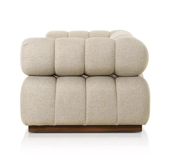 Lave 3 Seater Boucle Sofa - White Finish