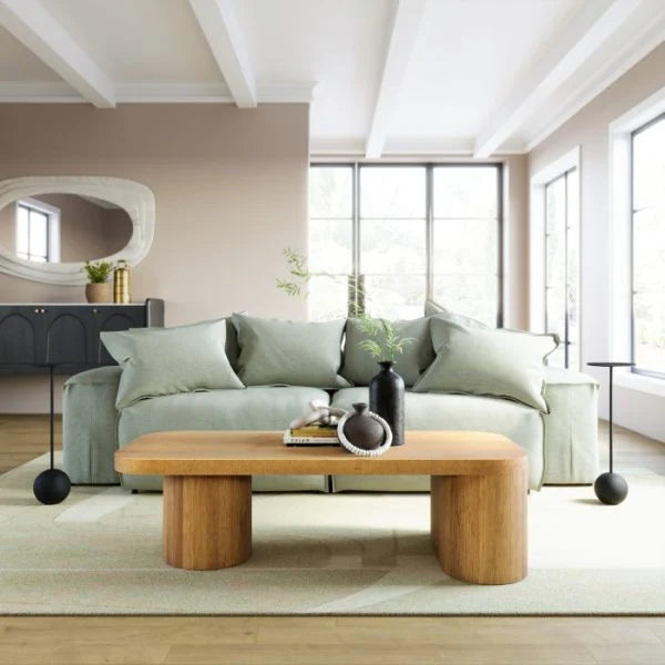 Modern Clean Solid Oak Coffee Table