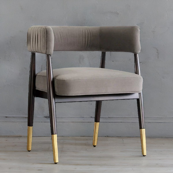 Modern Solid Wood With VelvetArmChair