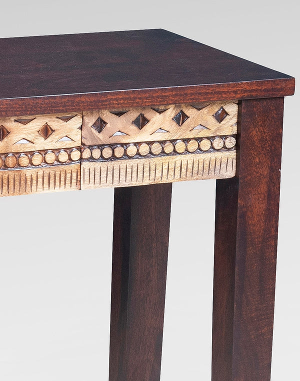 Classic Sheesham Solid Wood Living Room Console Table