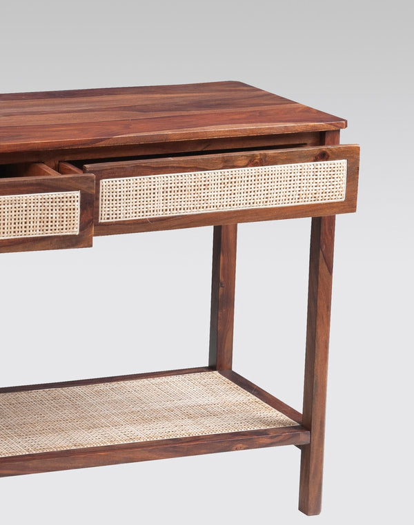 Solid Wood Console Table with Drawers
