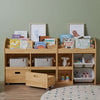 Natural Solid Kids Bookshelf And Organizer