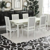 Antalya Modern Solid Wood 6 Seater Dining Table Set In White