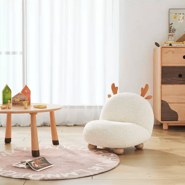 Kids Deer Inspired Bouclé Sofa