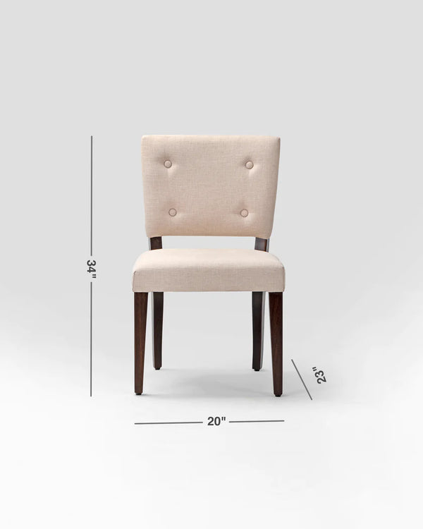 Sheesham Solid Wood & Fabric Dining Chair