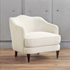Modern Solid Wood Curve Sofa Chair - White Finish