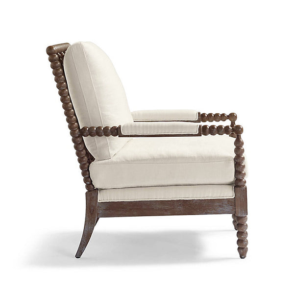 Classic & Modern Solid Wood Arm Chair - White Finish