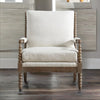 Classic & Modern Solid Wood Arm Chair - White Finish