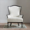 Modern Solid Wood Wing Chair - White Finish