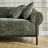 Modern Solid Wood 2 Seater Velvet Sofa - Green Finish