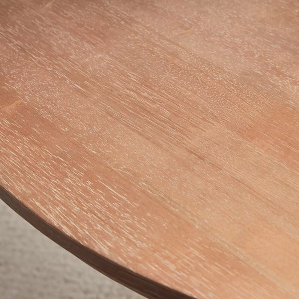 Antakya Modern Solid Wood 4 Seater Round Dining Table Set