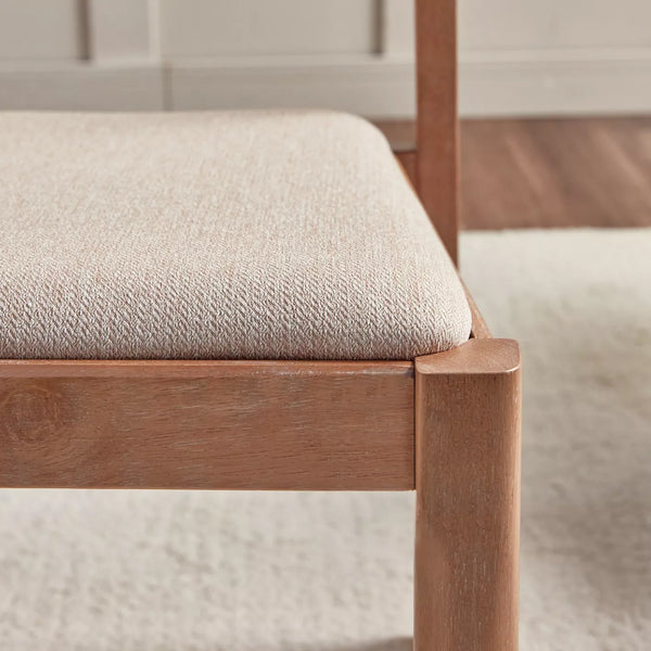 Antakya Modern Solid Wood 4 Seater Round Dining Table Set