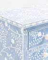 Blue Toki Bone Inlay Chest of 5 Drawers