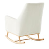 Kids White Boucle Rocking Chair