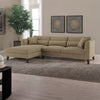 Fabric 3 Seater L Shape Sofa in Brown Finish