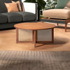 Solid Wood Rattan Coffee Table - Natural Finish