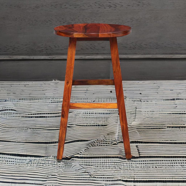 Classic Sheesham Wood Honey Oak Finish Bar Stool