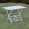 Patio Industrial Table Set - White Colour