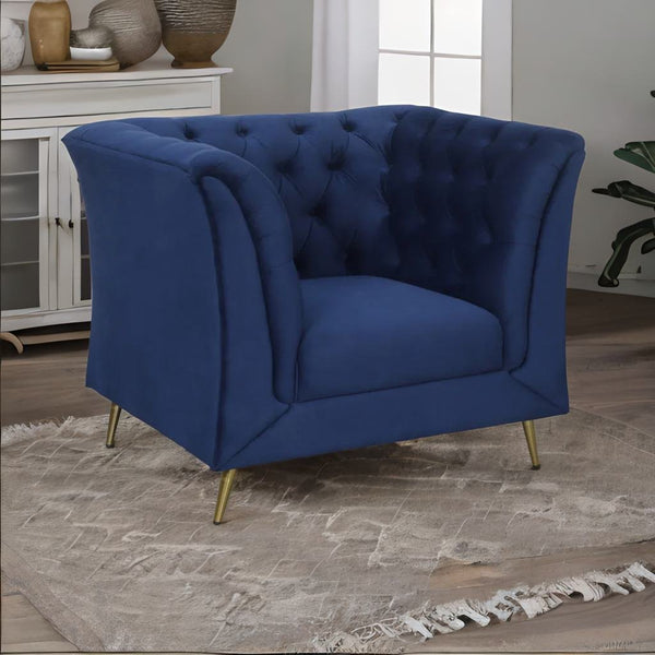 Wood and Fabric Single Sofa for Bedroom