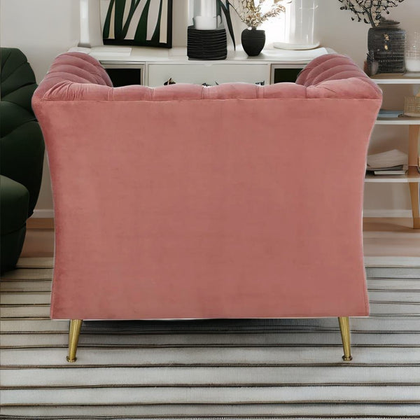 Fabric & Sheesham Wood Single Couch Sofa