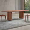 Modern Solid Wood Dining Table Chocolate Finish