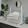 Solid Wood 2 Seater Swing Chair - White Finish