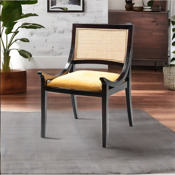Modern Rattan Elizabeth Mango Solid Wood Cafe Chair