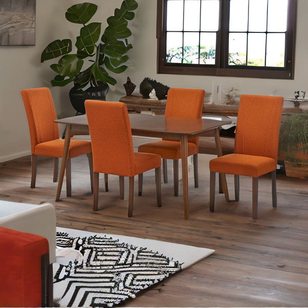 Antalya Modern 4 Seater Dining Table Set With Upholstered Chairs