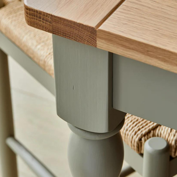 Gray Solid Wood 6 Seater Dining Table Set