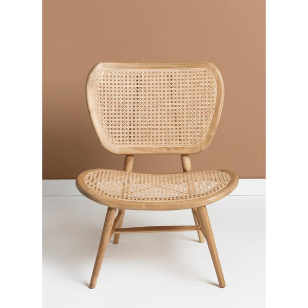 Rattan Sheesham Wood Lounge Chair