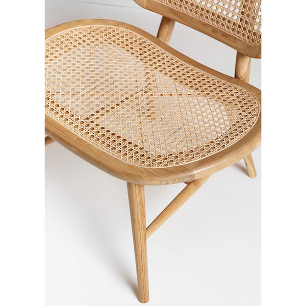 Rattan Sheesham Wood Lounge Chair