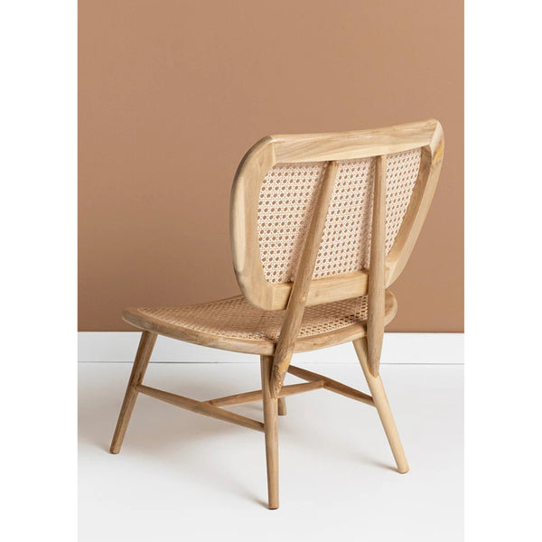 Rattan Sheesham Wood Lounge Chair