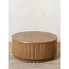 Modern Round Natural Finish Coffee Table