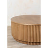 Modern Round Natural Finish Coffee Table